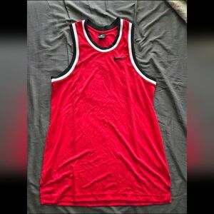 Nike Men's Red and Black Tank Top